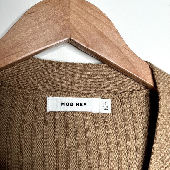Mod Ref Brown Ribbed Cardigan - Picture 3 of 5